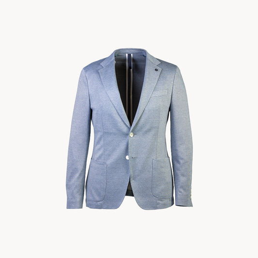 STRELLSON Flex Cross Acon Blazer, Blue Patterned