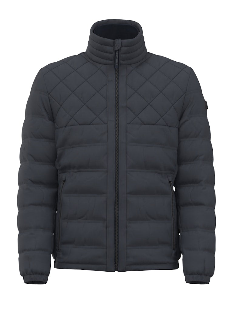 Clason Fused Quilted Jacket in Dark Blue