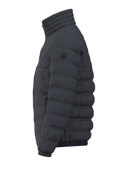 Clason Fused Quilted Jacket in Dark Blue