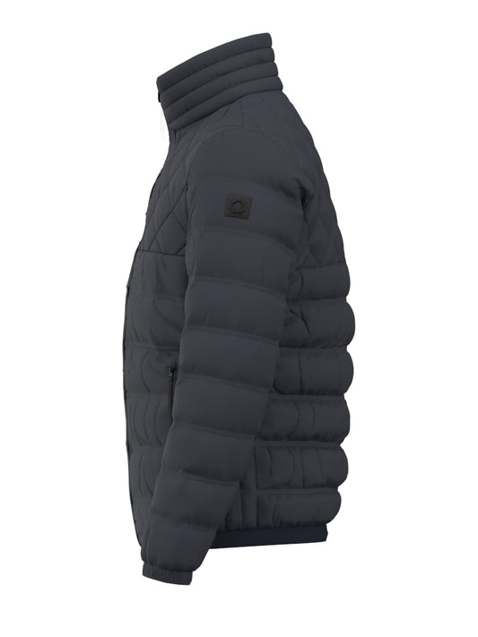 Clason Fused Quilted Jacket in Dark Blue