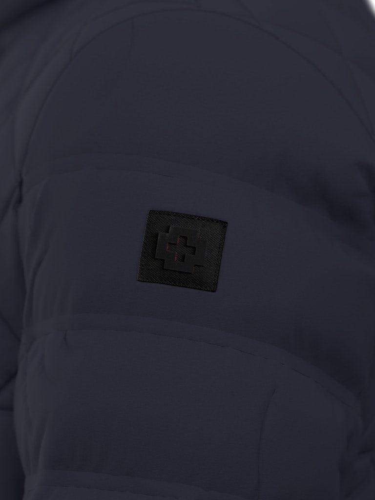 Clason Fused Quilted Jacket in Dark Blue