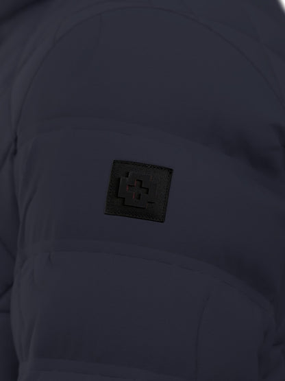 Clason Fused Quilted Jacket in Dark Blue