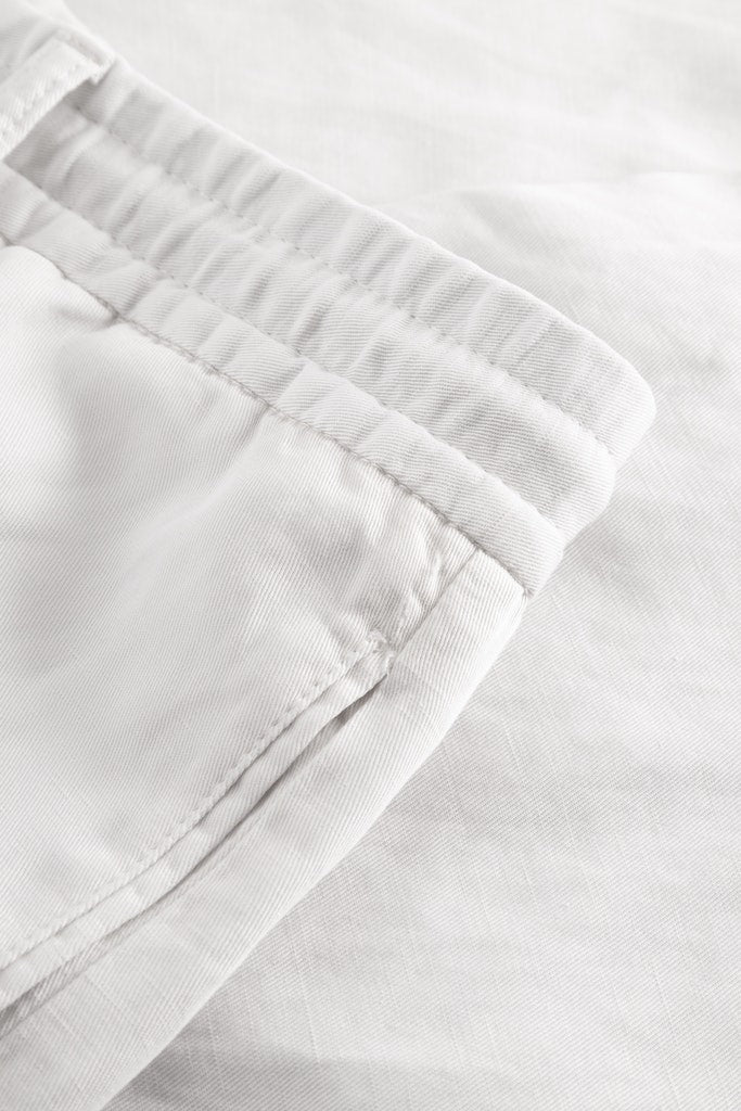 Saturn Linen Blend Jogger, White