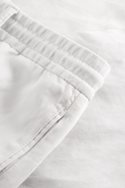 Saturn Linen Blend Jogger, White
