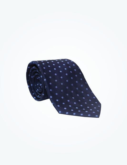 Lanvin Blue Pattern Silk Tie