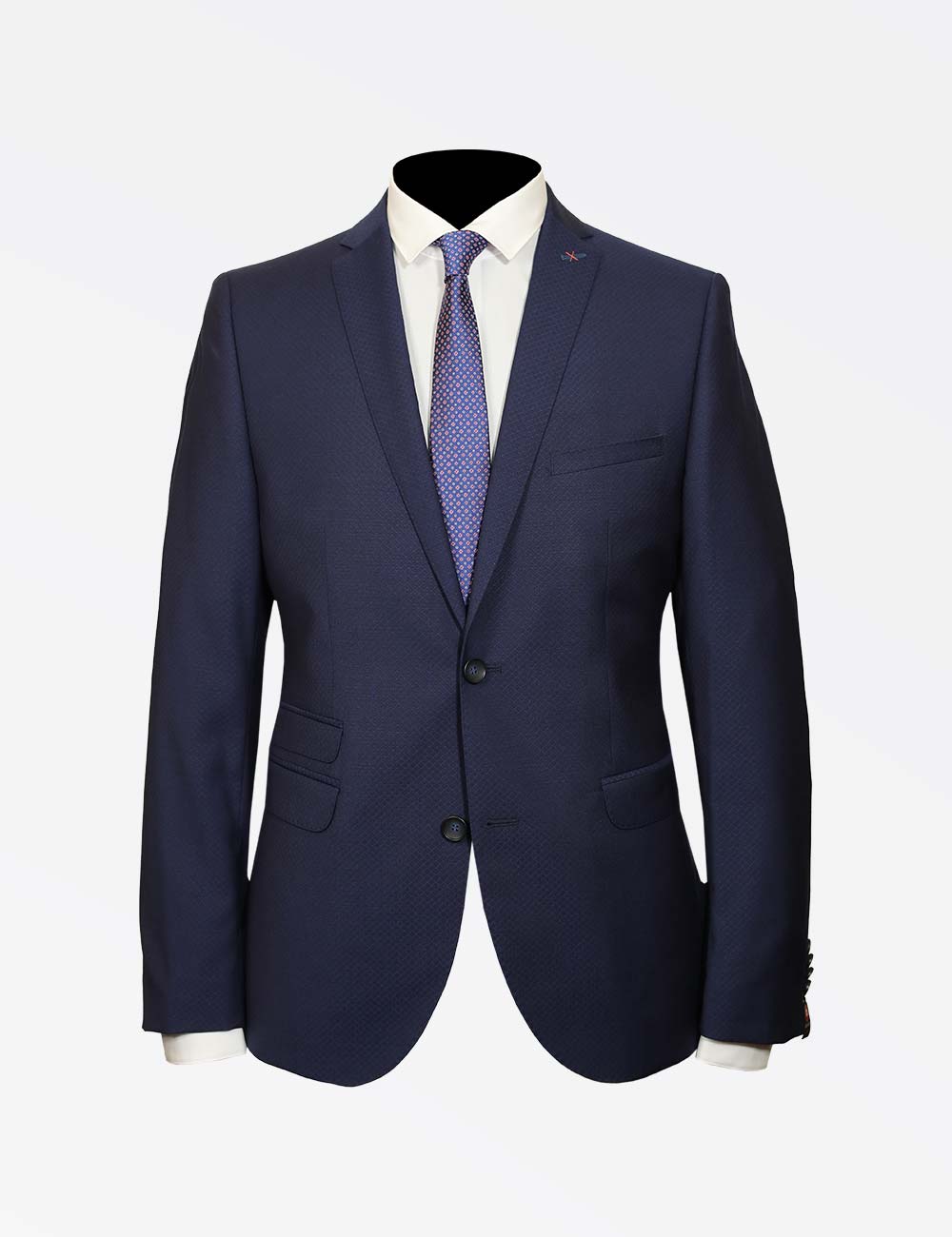 Club of Gents Business Suit -Navy Patterned Color