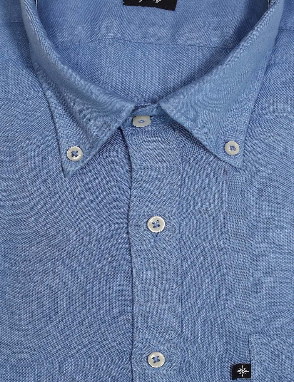 Blue Salina Linen Shirt