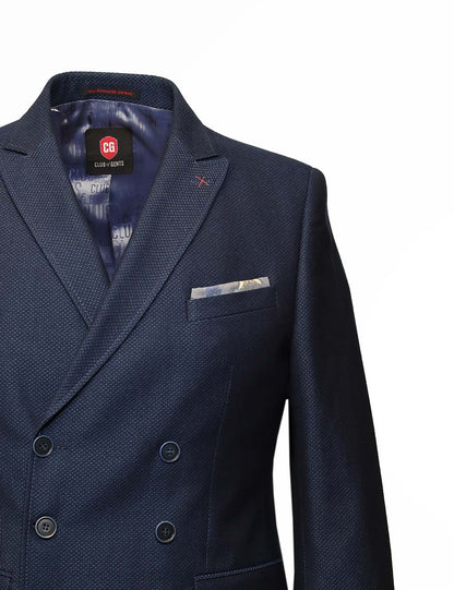 CLUB OF GENTS Double Breasted Blazer,Navy