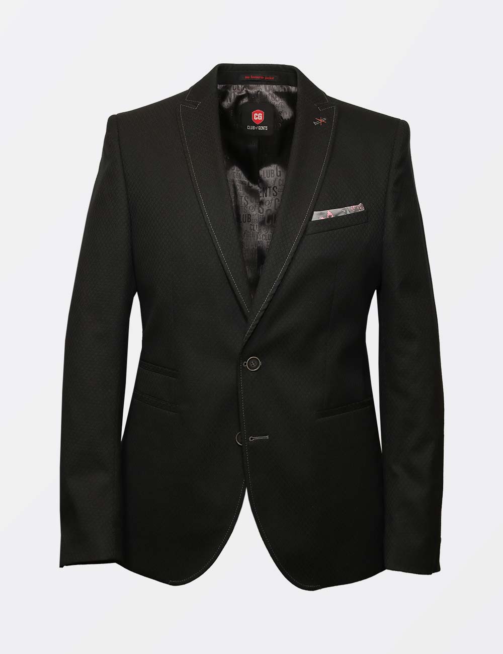 Black casual blazer for men