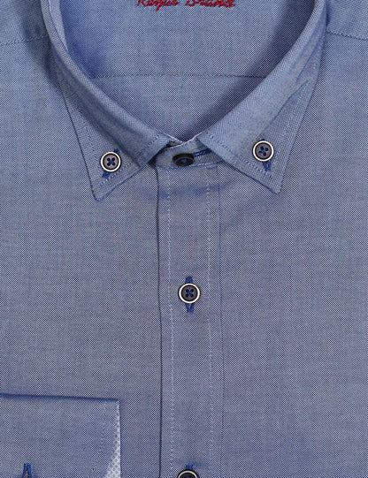 ANDREA ROSSI Tailored Fit Shirt, Blue