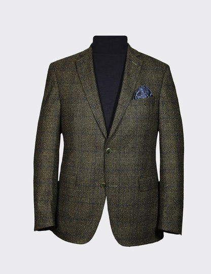 CARL GROSS New Wool Blazer, Patterned Green