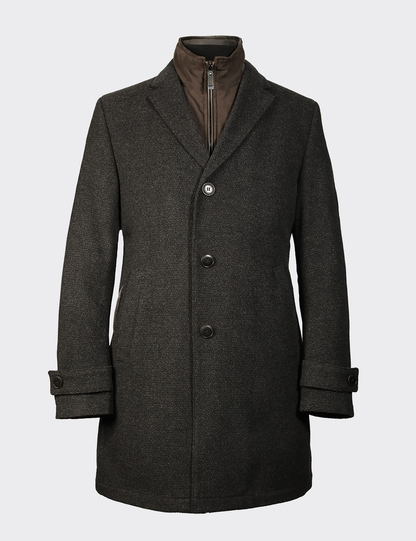 carl gross wool coat with zipper