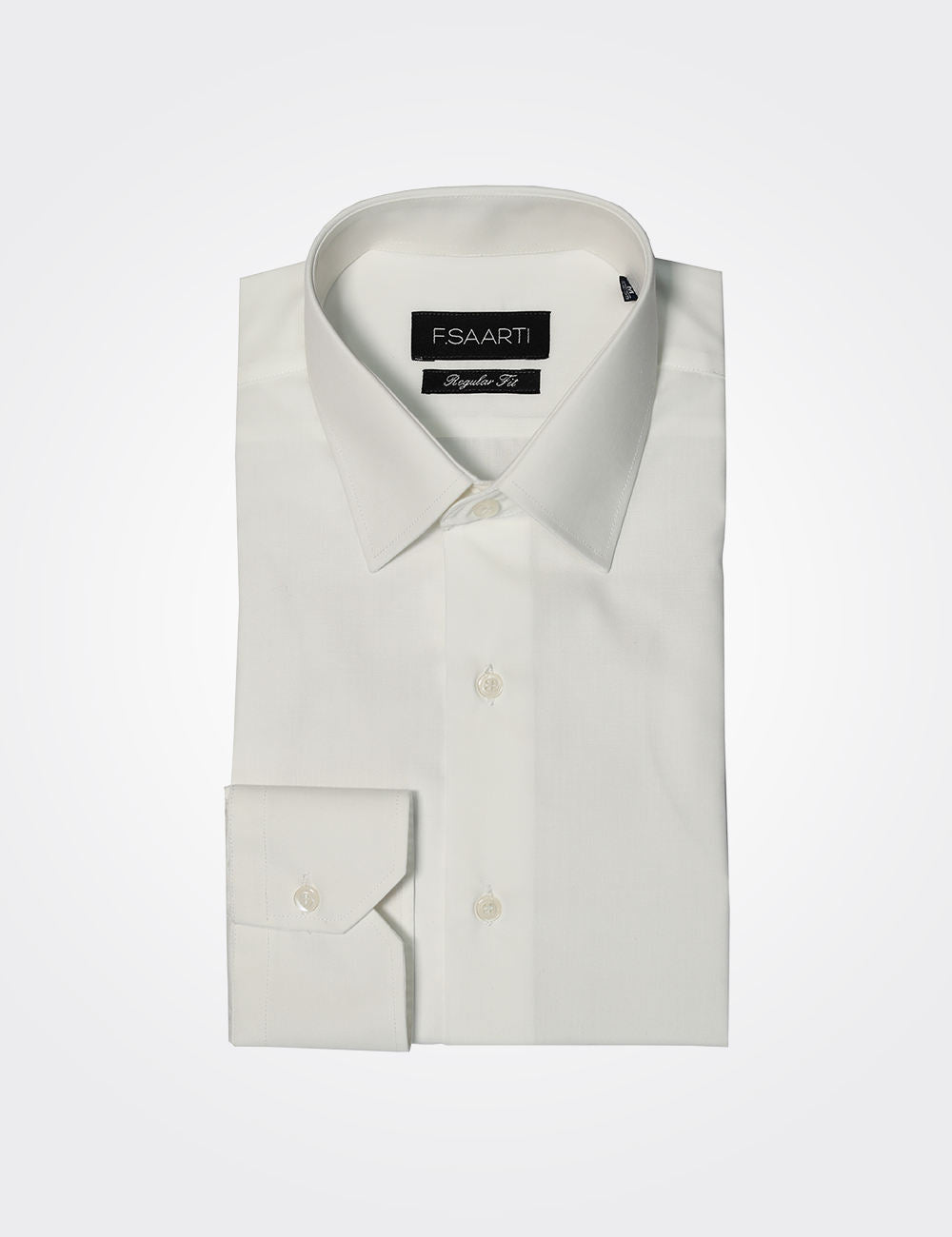Regular fit white shirt for men