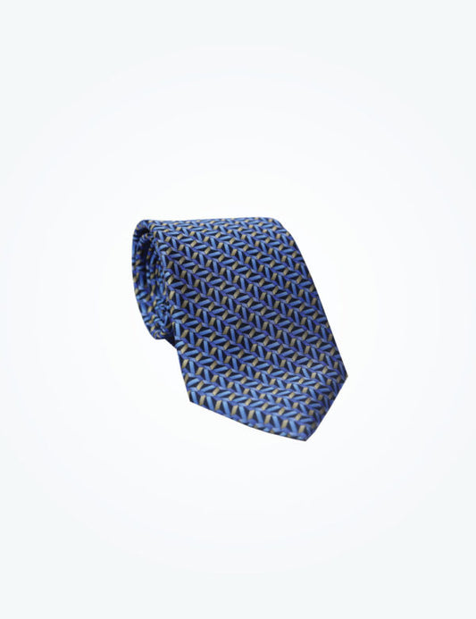 Lanvin 3D Blue Silk Tie