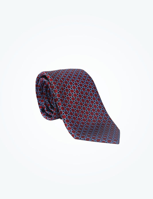 Atelier F&B Red Pattern Silk Tie