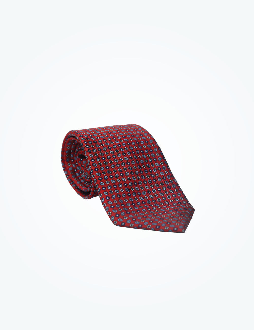 Atelier F and B Red Dotted Silk Tie