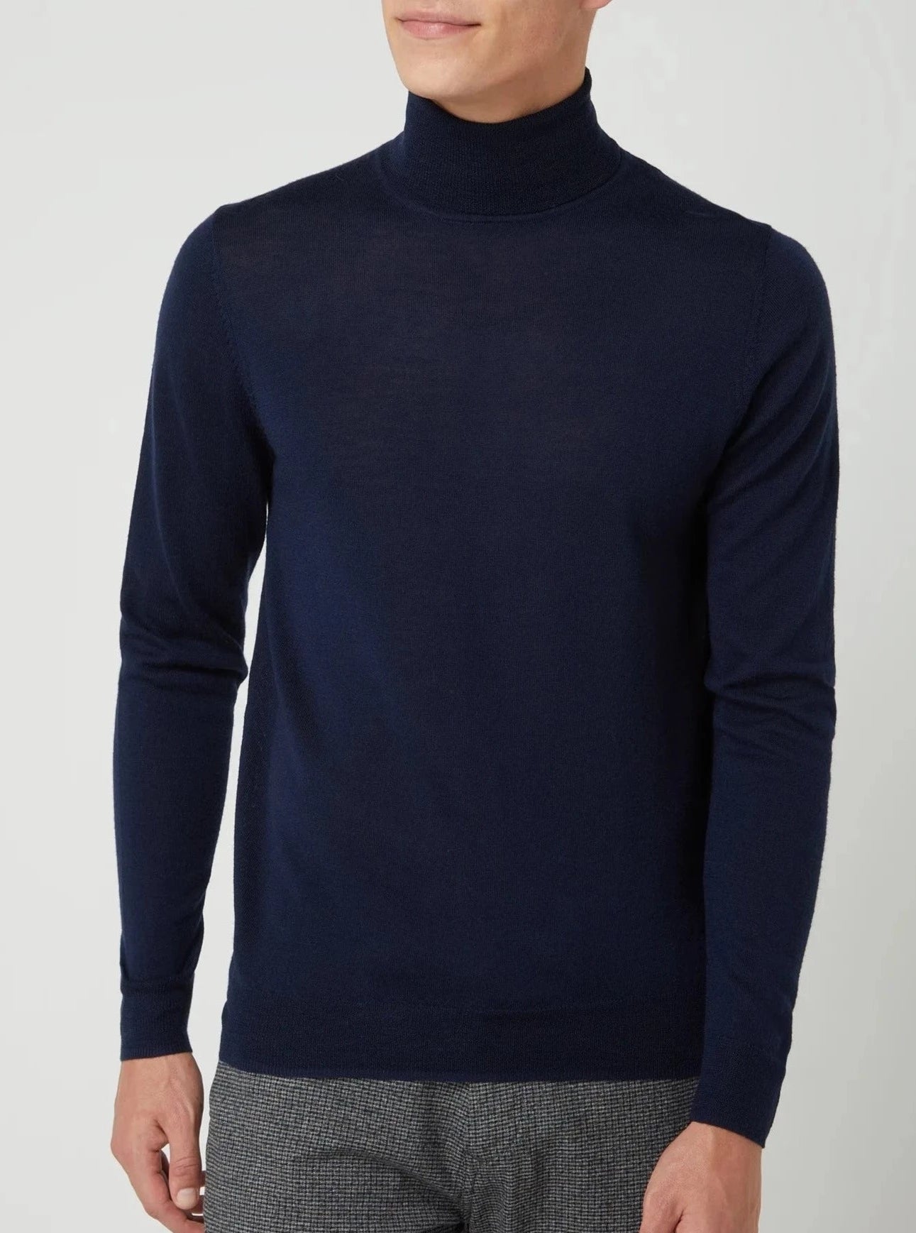 turtle neck wool sweater for men