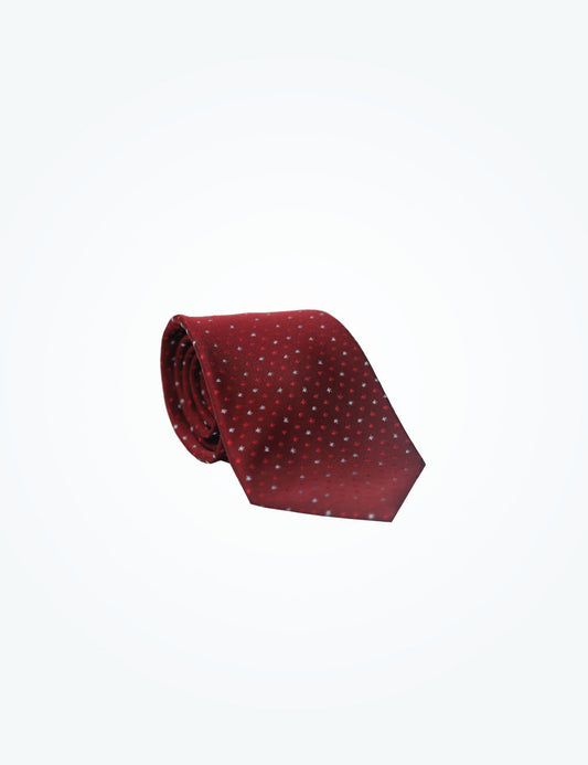 Lanvin Red Pattern Silk Tie