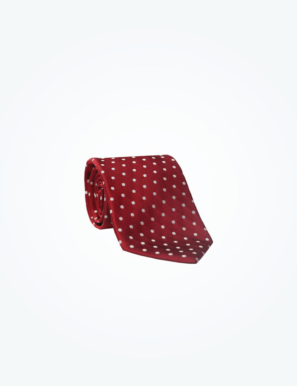 Lanvin Red Dotted Silk Tie